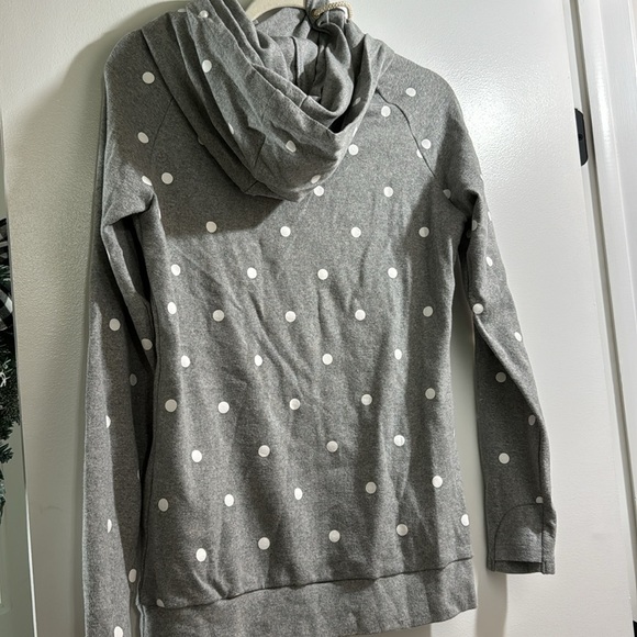 Ampersand Double Hood - Let it Snow - polka dot grey hoodie NWT - Picture 5 of 8